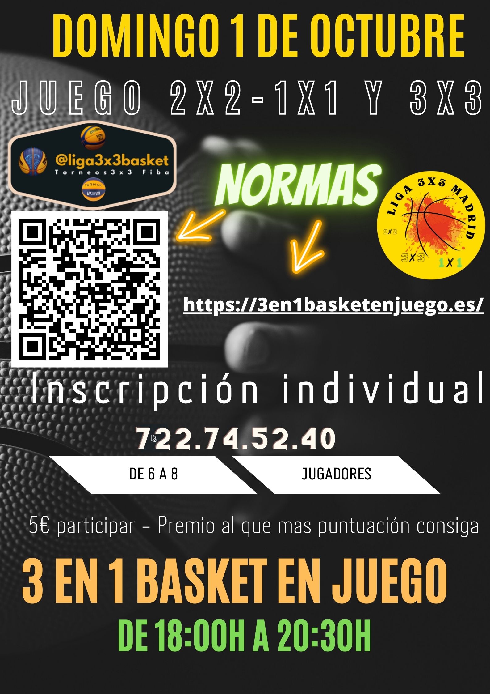 Domingo 1 de Octubre Torneo 3 en 1 Basket en juego (2x1x3) – Inscripción individual post thumbnail image